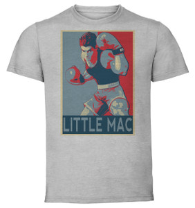 T-Shirt Unisex - Grey - Propaganda - Smash Bros - Little Mac variant