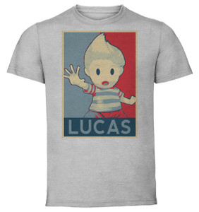 T-Shirt Unisex - Grey - Propaganda - Smash Bros - Lucas variant