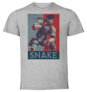 T-Shirt Unisex - Grey - Propaganda - Smash Bros - Snake variant