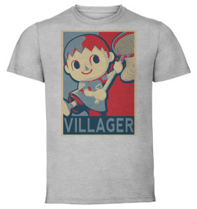 T-Shirt Unisex - Grey - Propaganda - Smash Bros Villager variant