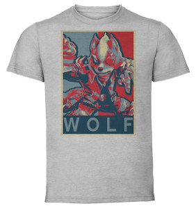T-Shirt Unisex - Grey - Propaganda - Smash Bros - Wolf variant