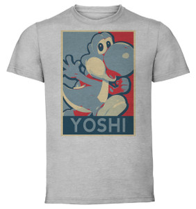 T-Shirt Unisex - Grey - Propaganda - Smash Bros - Yoshi variant