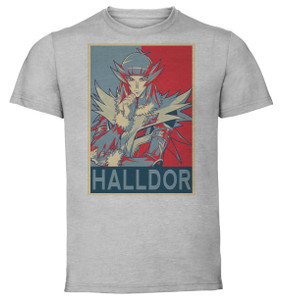 T-Shirt Unisex - Grey - Propaganda - Yu Gi Oh Halldor T-Shirt Unisex - Grey - Propaganda - Yu Gi Oh Halldor