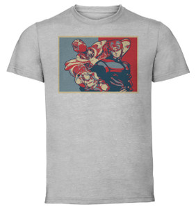T-Shirt Unisex - Grey - Propaganda Full - Pixel Art JoJo All Star - Jotaro Kujo B T-Shirt Unisex - Grey - Propaganda Full - Pixel Art JoJo All Star - Jotaro Kujo B