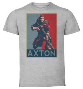 T-Shirt Unisex - Grey - Propaganda - Borderlands - Axton A