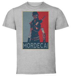 T-Shirt Unisex - Grey - Propaganda - Borderlands - Mordecai T-Shirt Unisex - Grey - Propaganda - Borderlands - Mordecai