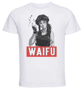 T-Shirt Unisex - White - Waifu - Black Lagoon - Revy Variant