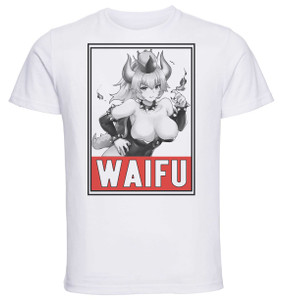 T-Shirt Unisex - White - Waifu - Super Mario - Bowsette T-Shirt Unisex - White - Waifu - Super Mario - Bowsette