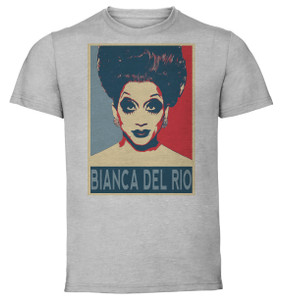 T-Shirt Unisex - Grey - Propaganda - Drag Queen - Bianca Del Rio T-Shirt Unisex - Grey - Propaganda - Drag Queen - Bianca Del Rio