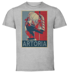 T-Shirt Unisex - Grey - Propaganda - Fate Grand Order Artoria Variant 2 T-Shirt Unisex - Grey - Propaganda - Fate Grand Order Artoria Variant 2