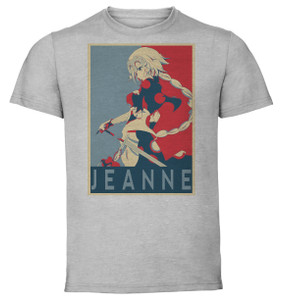T-Shirt Unisex - Grey - Propaganda - Fate Grand Order Jeanne Variant 3 T-Shirt Unisex - Grey - Propaganda - Fate Grand Order Jeanne Variant 3