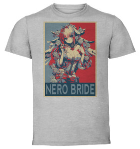 T-Shirt Unisex - Grey - Propaganda - Fate Grand Order Nero Bride T-Shirt Unisex - Grey - Propaganda - Fate Grand Order Nero Bride