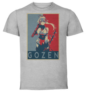 T-Shirt Unisex - Grey - Propaganda - Fate Grand Order Tomoe Gozen T-Shirt Unisex - Grey - Propaganda - Fate Grand Order Tomoe Gozen