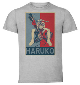 T-Shirt Unisex - Grey - Propaganda - Flcl - Haruko Variant 2