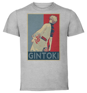 T-Shirt Unisex - Grey - Propaganda - Gintama - Gintoki Sakata Variant 2