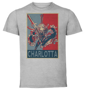 T-Shirt Unisex - Grey - Propaganda - Granblue Fantasy Charlotta T-Shirt Unisex - Grey - Propaganda - Granblue Fantasy Charlotta