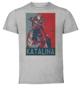 T-Shirt Unisex - Grey - Propaganda - Granblue Fantasy Katalina T-Shirt Unisex - Grey - Propaganda - Granblue Fantasy Katalina