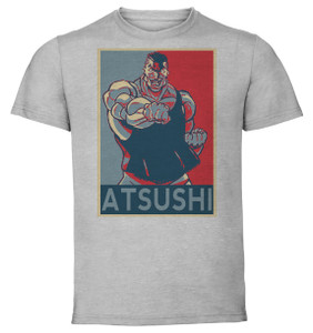 T-Shirt Unisex - Grey - Propaganda - Grappler Baki Atsushi T-Shirt Unisex - Grey - Propaganda - Grappler Baki Atsushi
