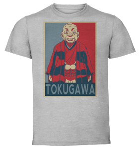 T-Shirt Unisex - Grey - Propaganda - Grappler Baki Tokugawa T-Shirt Unisex - Grey - Propaganda - Grappler Baki Tokugawa