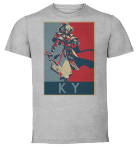 T-Shirt Unisex - Grey - Propaganda - Guilty Gear - Ky Kiske Variant T-Shirt Unisex - Grey - Propaganda - Guilty Gear - Ky Kiske Variant