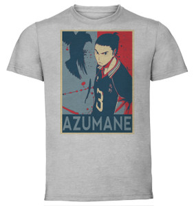 T-Shirt Unisex - Grey - Propaganda - Haikyuu - Karasuno Team Azumane T-Shirt Unisex - Grey - Propaganda - Haikyuu - Karasuno Team Azumane