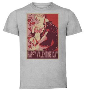T-Shirt Unisex - Grey - Propaganda - Happy Valentine's Day - Ban & Elaine T-Shirt Unisex - Grey - Propaganda - Happy Valentine's Day - Ban & Elaine