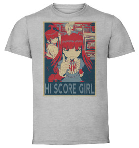 T-Shirt Unisex - Grey - Propaganda - Hi Score Girl Characters T-Shirt Unisex - Grey - Propaganda - Hi Score Girl Characters