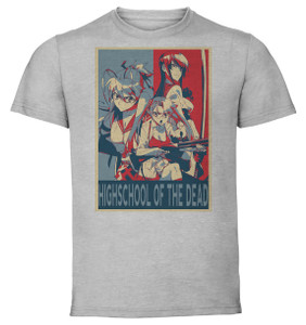 T-Shirt Unisex - Grey - Propaganda - Highschool Of The Dead - Characters