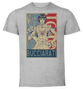 T-Shirt Unisex - Grey - Propaganda - Jojo's Bizarre Adventures - Vento Aureo - Bruno Bucciarati Variant 2 T-Shirt Unisex - Grey - Propaganda - Jojo's Bizarre Adventures - Vento Aureo - Bruno Bucciarati Variant 2