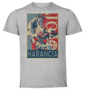 T-Shirt Unisex - Grey - Propaganda - Jojo's Bizarre Adventures - Vento Aureo - Narancia Ghirga Variant T-Shirt Unisex - Grey - Propaganda - Jojo's Bizarre Adventures - Vento Aureo - Narancia Ghirga Variant