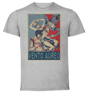 T-Shirt Unisex - Grey - Propaganda - Jojo's Bizarre Adventures - Vento Aureo Variant T-Shirt Unisex - Grey - Propaganda - Jojo's Bizarre Adventures - Vento Aureo Variant