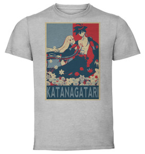 T-Shirt Unisex - Grey - Propaganda - Katanagatari Togame E Shichika T-Shirt Unisex - Grey - Propaganda - Katanagatari Togame E Shichika