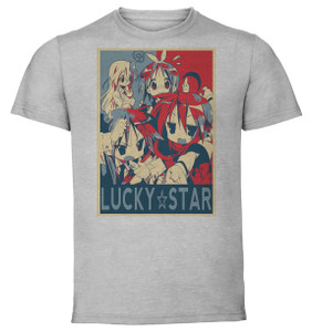 T-Shirt Unisex - Grey - Propaganda - Lucky Star Characters