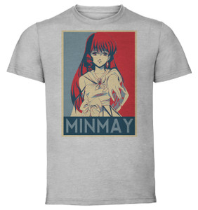 T-Shirt Unisex - Grey - Propaganda - Macross - Lynn Minmay