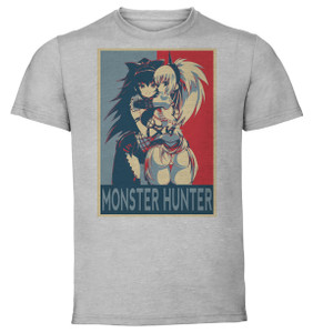 T-Shirt Unisex - Grey - Propaganda - Monster Hunter Kirin & Nargacuga T-Shirt Unisex - Grey - Propaganda - Monster Hunter Kirin & Nargacuga