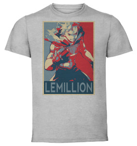 T-Shirt Unisex - Grey - Propaganda - My Hero Academia Lemillion Variant T-Shirt Unisex - Grey - Propaganda - My Hero Academia Lemillion Variant