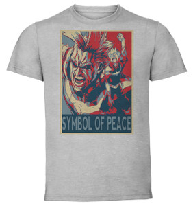 T-Shirt Unisex - Grey - Propaganda - My Hero Acedemia All Might Symbol Of Peace Variant T-Shirt Unisex - Grey - Propaganda - My Hero Acedemia All Might Symbol Of Peace Variant