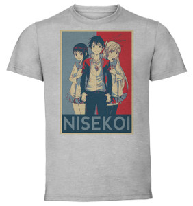 T-Shirt Unisex - Grey - Propaganda - Nisekoi Characters