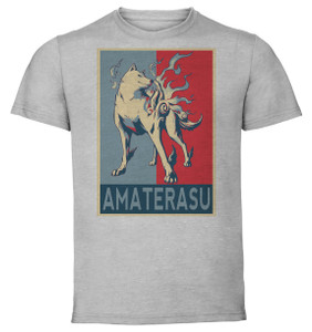 T-Shirt Unisex - Grey - Propaganda - Ookami - Amaterasu Variant T-Shirt Unisex - Grey - Propaganda - Ookami - Amaterasu Variant