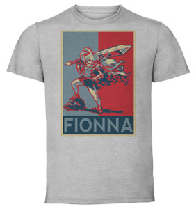 T-Shirt Unisex - Grey - Propaganda - Pixel Art Adventure Time - Fionna T-Shirt Unisex - Grey - Propaganda - Pixel Art Adventure Time - Fionna