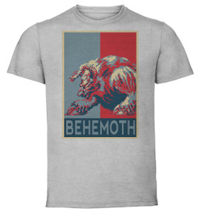 T-Shirt Unisex - Grey - Propaganda - Pixel Art Castlevania Potrait Of Ruin - Behemoth