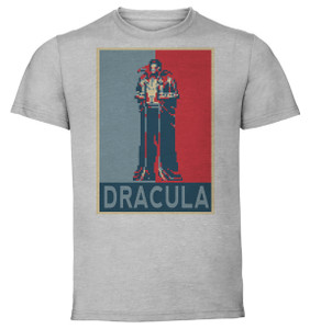 T-Shirt Unisex - Grey - Propaganda - Pixel Art Castlevania Potrait Of Ruin - Dracula T-Shirt Unisex - Grey - Propaganda - Pixel Art Castlevania Potrait Of Ruin - Dracula