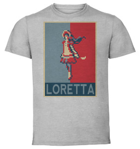 T-Shirt Unisex - Grey - Propaganda - Pixel Art Castlevania Potrait Of Ruin - Loretta Lecrade T-Shirt Unisex - Grey - Propaganda - Pixel Art Castlevania Potrait Of Ruin - Loretta Lecrade