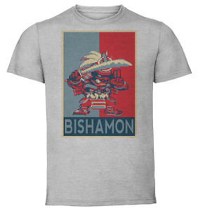 T-Shirt Unisex - Grey - Propaganda - Pixel Art Darkstalkers - Bishamon T-Shirt Unisex - Grey - Propaganda - Pixel Art Darkstalkers - Bishamon