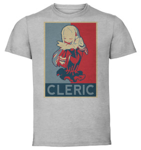 T-Shirt Unisex - Grey - Propaganda - Pixel Art - Disgaea - Cleric