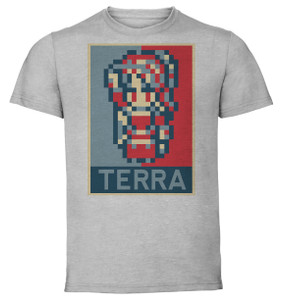 T-Shirt Unisex - Grey - Propaganda - Pixel Art - Final Fantasy - Terra
