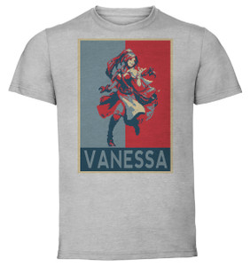 T-Shirt Unisex - Grey - Propaganda - Pixel Art - Octopath Traveler - Vanessa T-Shirt Unisex - Grey - Propaganda - Pixel Art - Octopath Traveler - Vanessa