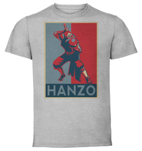 T-Shirt Unisex - Grey - Propaganda - Pixel Art - Samurai Shodown - Hanzo T-Shirt Unisex - Grey - Propaganda - Pixel Art - Samurai Shodown - Hanzo