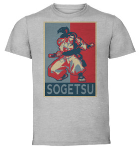 T-Shirt Unisex - Grey - Propaganda - Pixel Art - Samurai Shodown - Sogetsu T-Shirt Unisex - Grey - Propaganda - Pixel Art - Samurai Shodown - Sogetsu