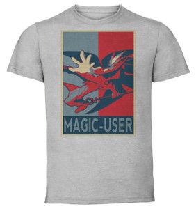 T-Shirt Unisex - Grey - Propaganda - Pixel Art - Shadow Over Mystara - Magic-User T-Shirt Unisex - Grey - Propaganda - Pixel Art - Shadow Over Mystara - Magic-User